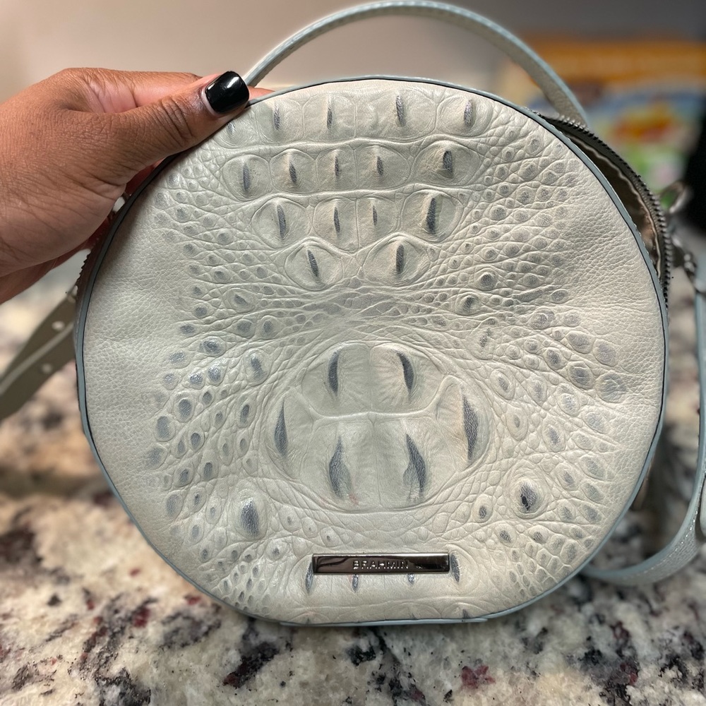 Greenish tanish tint Authentic Brahmin crossbody..gently used